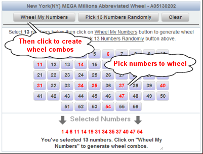 Florida Lotto Lotto Wheels Number Selection Sample Florida Lotto Lotto Wheels Number Selection Sample